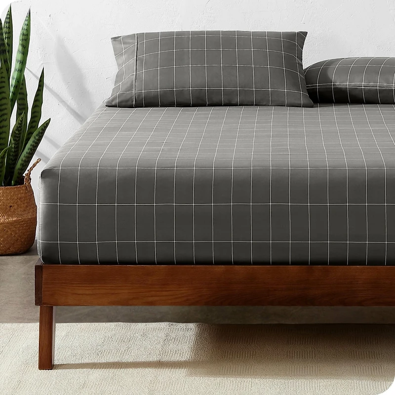 Bare Home Double Brushed Printed Fitted Sheet