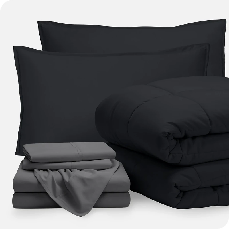 Bare Home Ultra-Soft Bed-in-a-Bag Comforter Set Queen