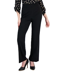 Ak Anne Klein Petite Pull-On Straight-Leg Pants