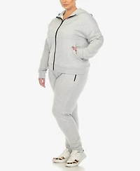 White Mark Plus Fleece Lined 2 Pc Tracksuit Set