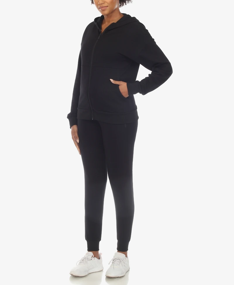 White Mark Women's Fleece Lined 2-Pc. Tracksuit Set