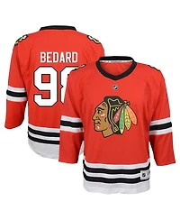 Preschool Boys and Girls Connor Bedard Red Chicago Blackhawks Home Replica Player Jersey