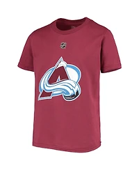 Big Boys Cale Makar Burgundy Colorado Avalanche Player Name and Number T-shirt