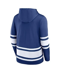 Men's Fanatics Blue Tampa Bay Lightning Puck Deep Lace-Up Pullover Hoodie