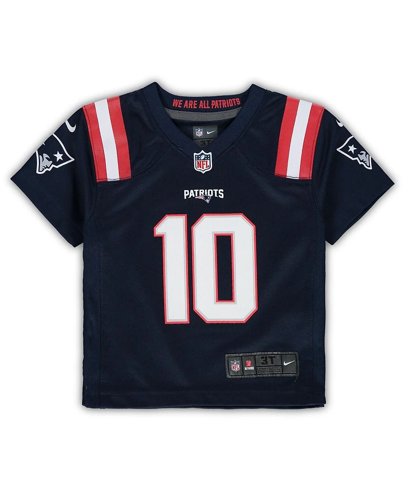 Toddler Boys and Girls Nike Mac Jones Navy New England Patriots Game Jersey