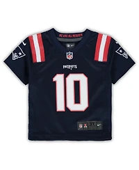 Toddler Boys and Girls Nike Mac Jones Navy New England Patriots Game Jersey