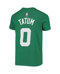 Big Boys Nike Jayson Tatum Kelly Green Boston Celtics Logo Name and Number Performance T-shirt