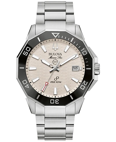 Bulova Men's Marine Star Stainless Steel Bracelet Watch 43mm