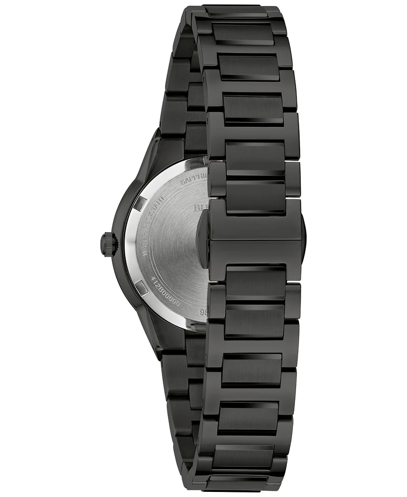 Bulova Women's Modern Millennia Black-Tone Stainless Steel Bracelet Watch 32mm