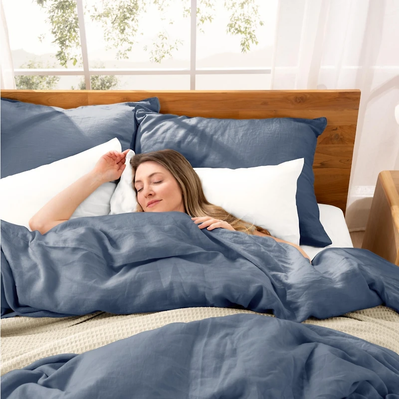 Bare Home Linen Queen Duvet Cover Set