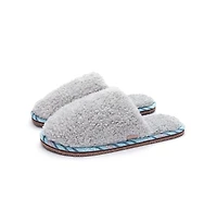Feelgoodz Women's Faux Sherpa Mule Slipper Indoor / Outdoor House Shoes