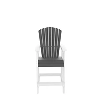Streamdale Hdpe Bar Chair, White + Gray, Set Of 2