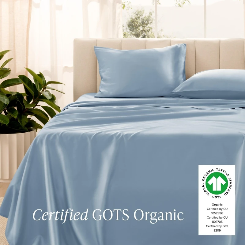 Bare Home Organic Cotton Sateen Sheet Set Queen