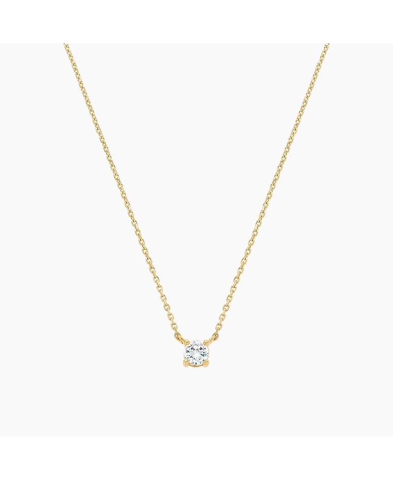 Sterling Silver 18k Gold Plated Karina Crystal Pendant Necklace