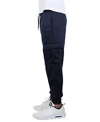 Blue Ice Men's Heavyweight Fleece-Lined Cargo Jogger Sweatpants