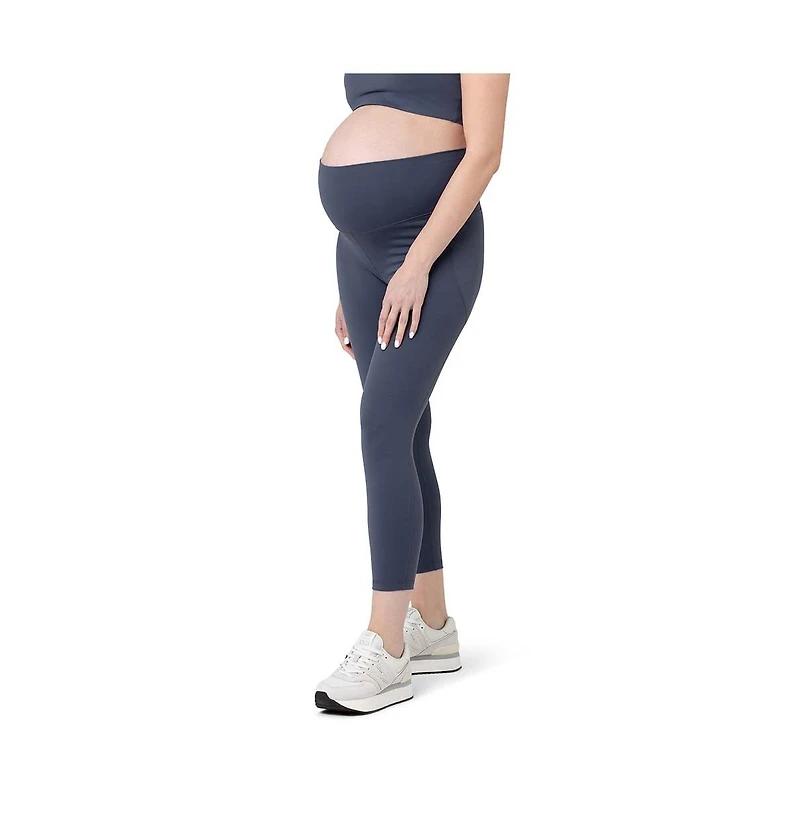 Ripe Maternity Tempo Active Crop Legging Blue Steel
