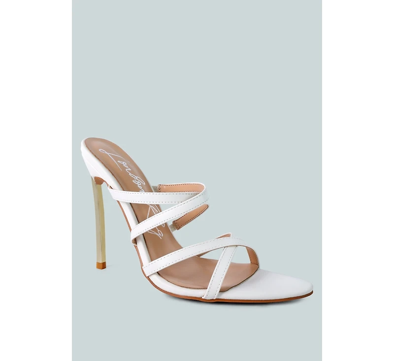 Womens Nightclub Ready Strappy Stiletto Heel Sandals