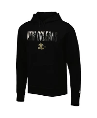 Men's New Era Black New Orleans Saints Ink Dye Pullover Hoodie