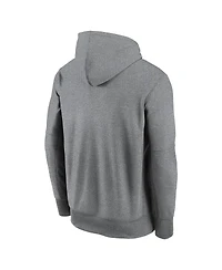 Men's Nike Heathered Gray Washington Commanders Performance Pullover Hoodie