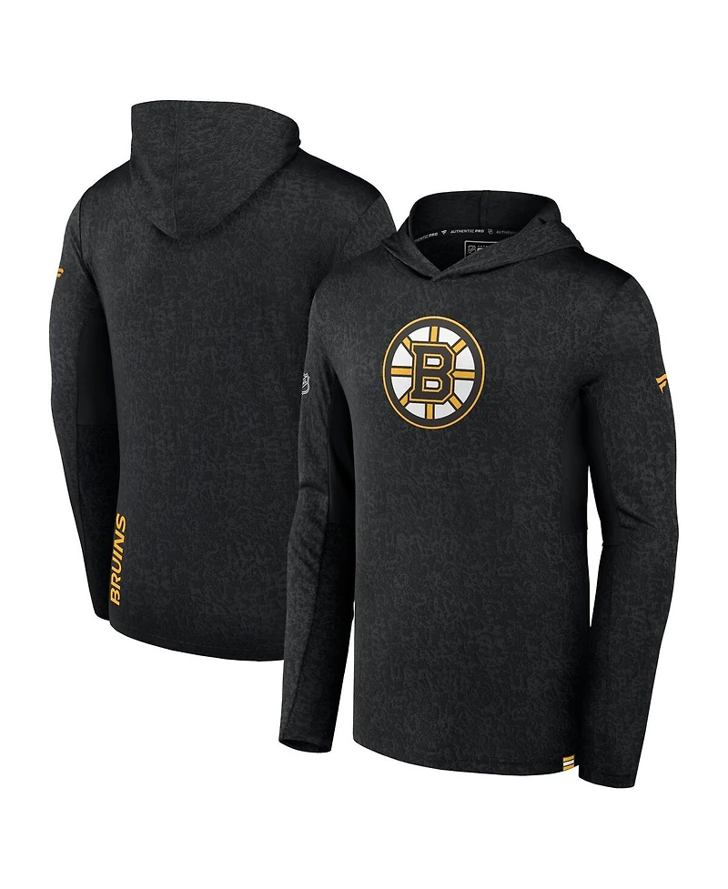 Men's Fanatics Black Boston Bruins Authentic Pro Lightweight Pullover Hoodie