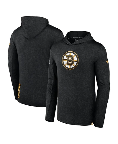 Men's Fanatics Black Boston Bruins Authentic Pro Lightweight Pullover Hoodie