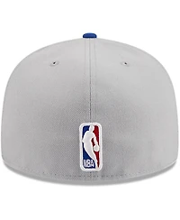 Men's New Era Gray, Royal Golden State Warriors Tip-Off Two-Tone 59FIFTY Fitted Hat
