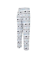 Men's Concepts Sport White, Black Carolina Panthers Tinsel Raglan Long Sleeve T-shirt and Pants Sleep Set