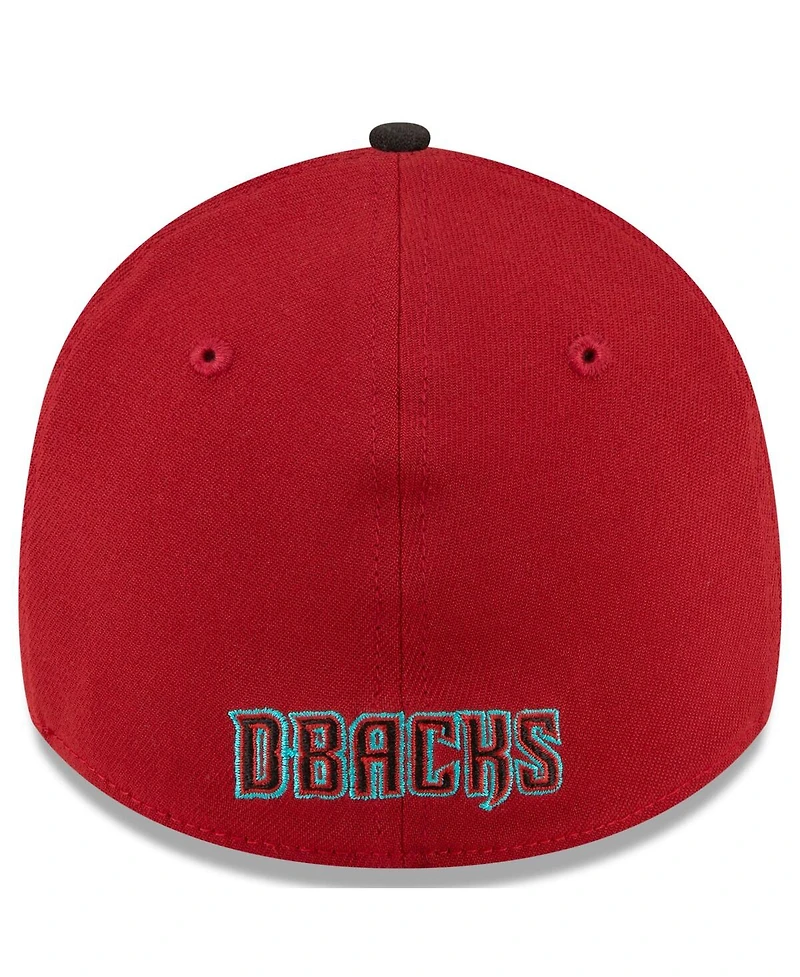 Men's New Era Red, Black Arizona Diamondbacks Team Classic 39THIRTY Flex Hat