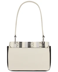 Calvin Klein Clove Mixed Material Push-Lock Shoulder Bag