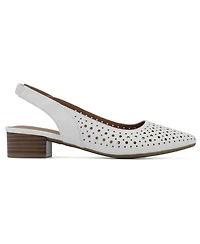White Mountain Women's Boronic Block Heel Slingbacks