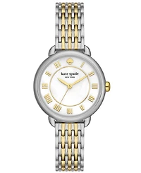 kate spade new york Women's Lily Avenue Three Hand Two-Tone Stainless Steel Watch 34mm
