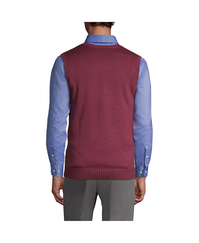 Lands' End Men's Cotton Modal Sweater Vest