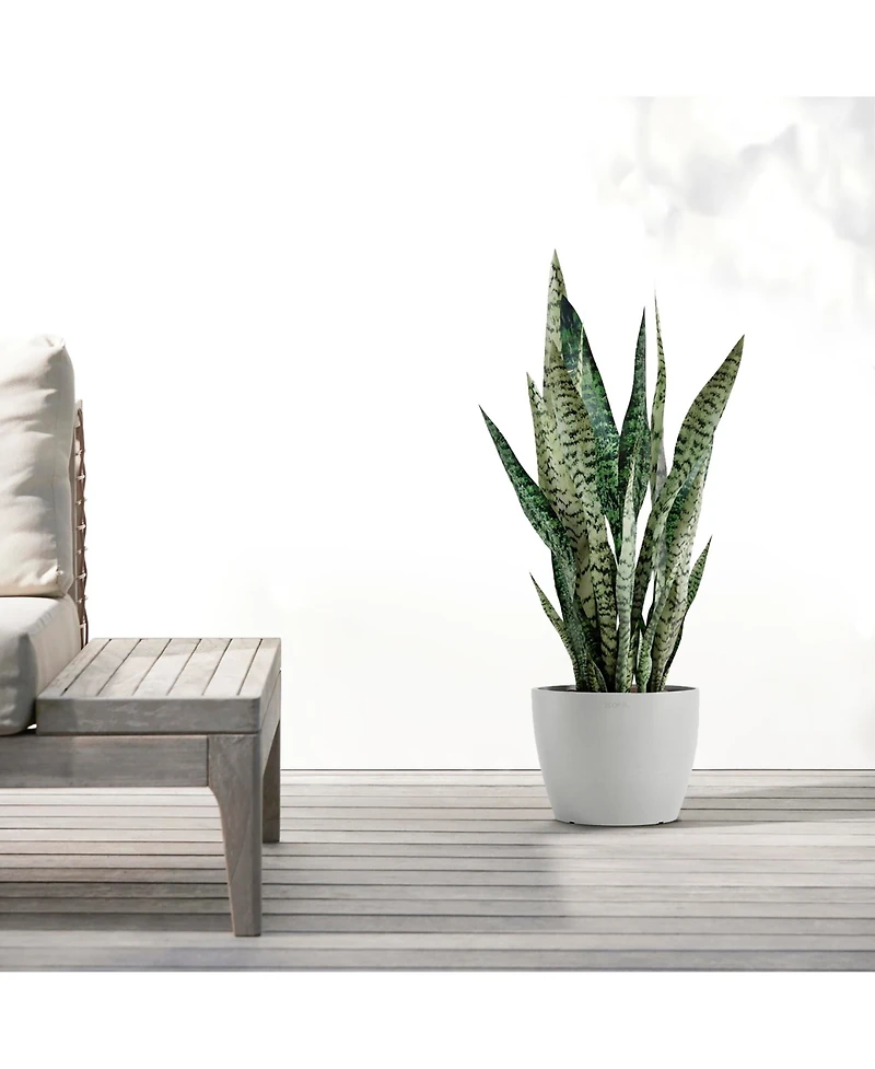 Ecopots Stockholm Indoor and Outdoor Modern Flower Pot Planter, 9.5in