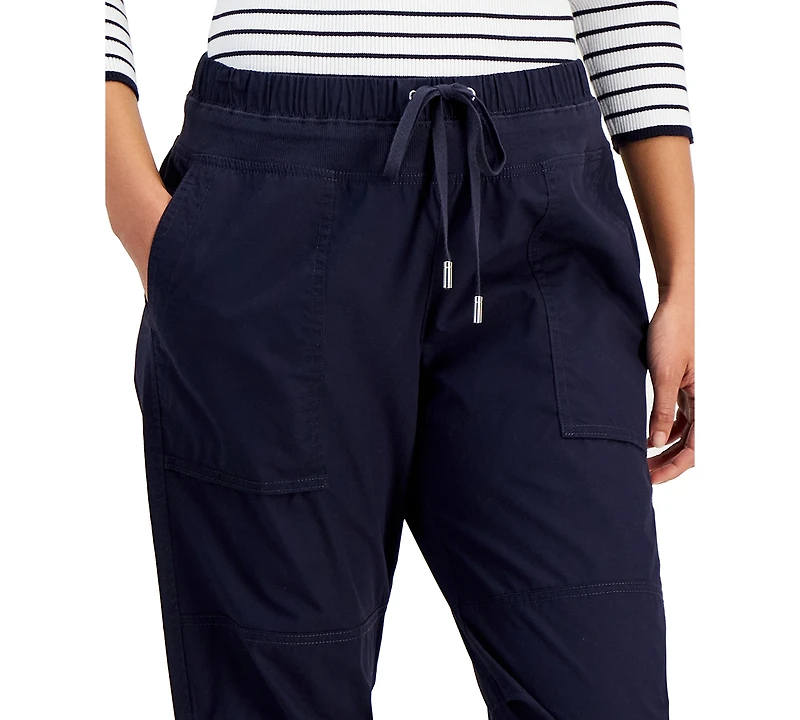 Nautica Jeans Women's Cotton Roll-Tab Utility Pants