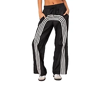 Women's Wide striped nylon track pants