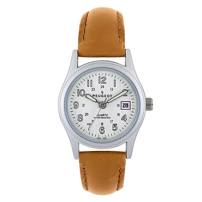 Peugeot Women s Brown Nurses Sport Calendar Wrist Watch Easy Reader