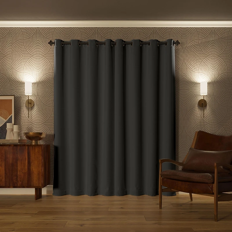 Oslo Theater Grade Extreme 100% Blackout Grommet Curtain Panel