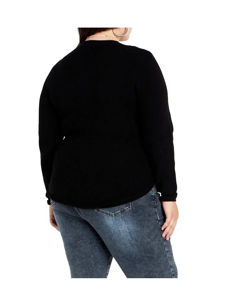 City Chic Plus Royal Sweater
