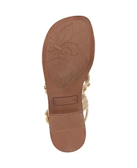 Franco Sarto Women's Ina 2 Toe Loop Ankle Strap Stacked Heel Sandals
