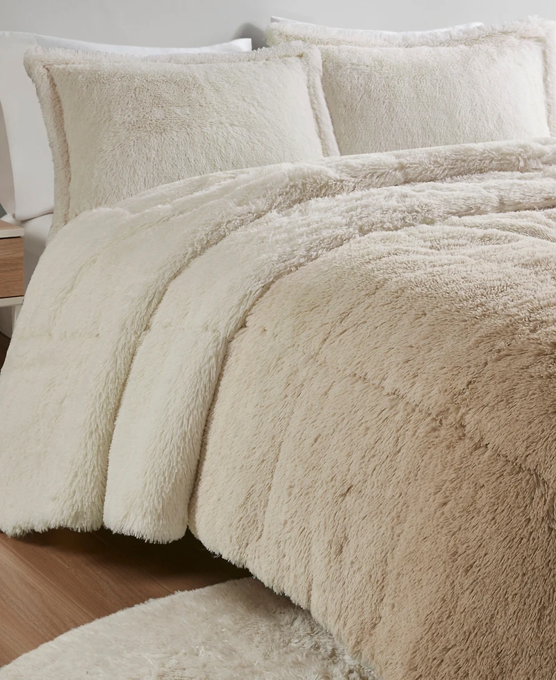 Intelligent Design Brielle Ombre Shaggy Faux Fur 2-Pc. Comforter Set, Twin/Twin Xl