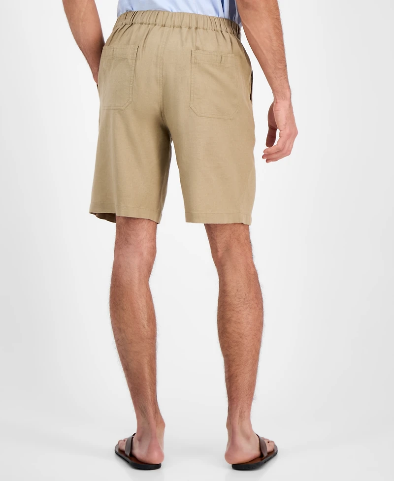Club Room Men's 100% Linen Drawstring Shorts, Created for Macy's