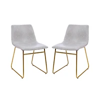 Carrollton 18 Inch Bucket Seat Dining Chairs, Set Of 2