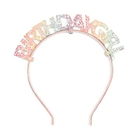 Child Girl's Pastel Rainbow Birthday Girl Headband