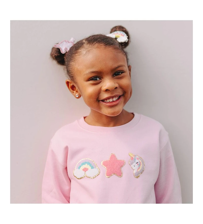 Child Girl Unicorn Rainbow Clip Set