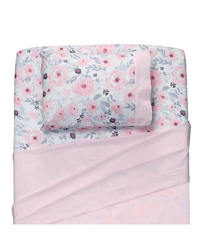 Bedtime Originals Blossom Watercolor Floral Twin Sheets and Pillowcase Set Twin