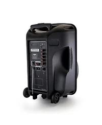 BeFree Sound 12 Inch 2500 Watt Bluetooth Portable Party Pa Speaker With Illuminating Lights and Usb/MicroSD/Aux-in/Fm Radio/DV12V Inputs