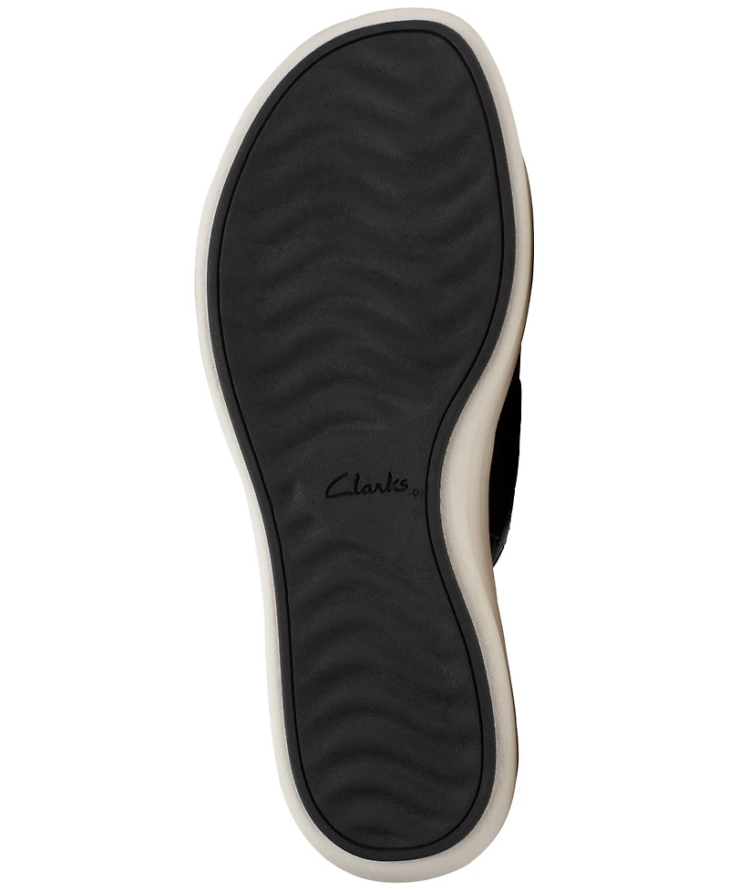 Clarks Women's Drift Buckle Slip-On Slide Wedge Sandals