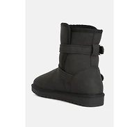Womens basil buckle strap detail boots
