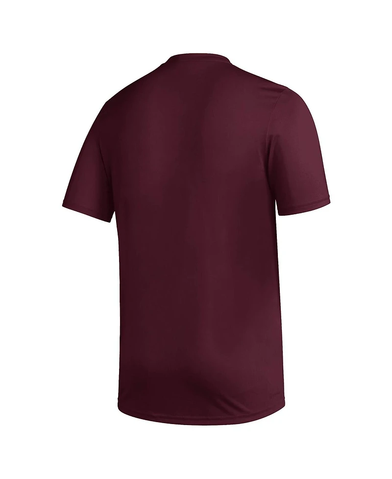 Men's adidas Maroon Arizona State Sun Devils 2023/24 Aeroready Homeland Plate Pregame T-shirt
