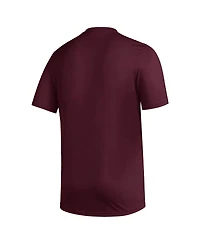 Men's adidas Maroon Arizona State Sun Devils 2023/24 Aeroready Homeland Plate Pregame T-shirt